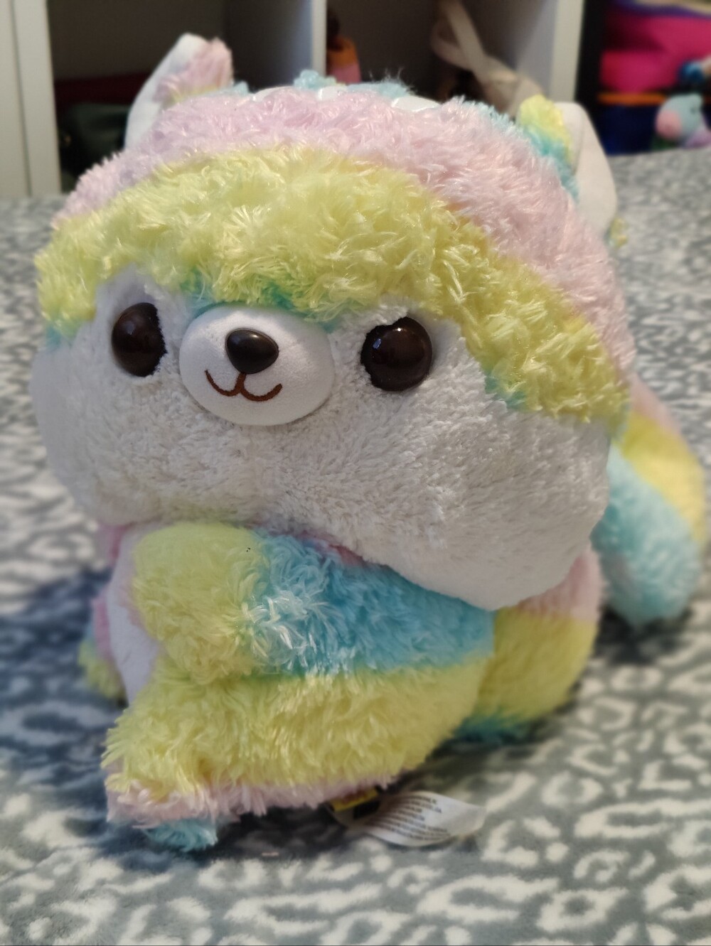 Amuse Fuzzy Tail Rainbow Squirrel Plush Toy